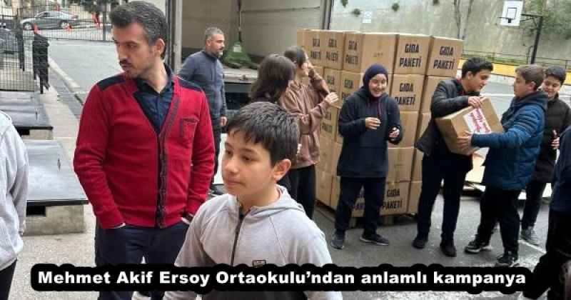 Mehmet Akif Ersoy Ortaokulu’ndan anlamlı kampanya