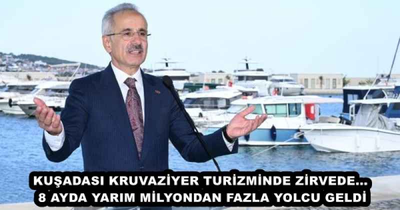 KUŞADASI KRUVAZİYER TURİZMİNDE ZİRVEDE... 8 AYDA YARIM MİLYONDAN FAZLA YOLCU GELDİ