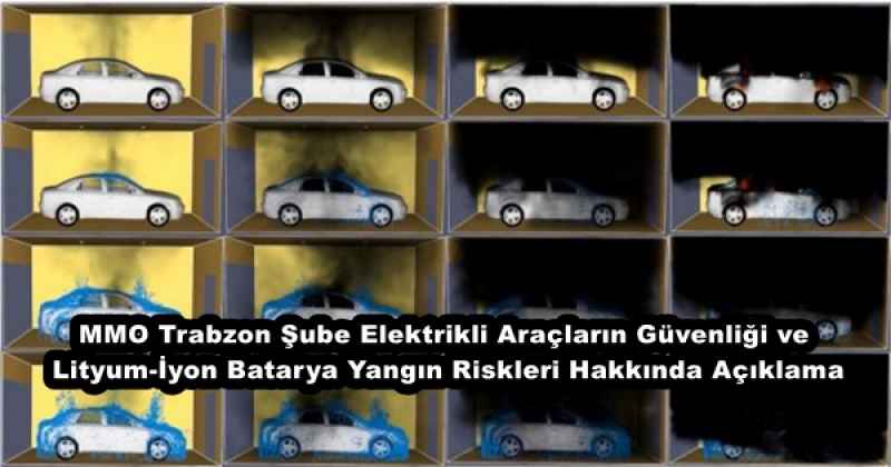 MMO Trabzon Şube Elektrikli Araçların Güvenliği ve Lityum-İyon Batarya Yangın Riskleri Hakkında Açıklama
