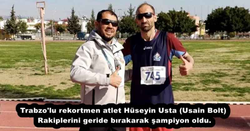 Trabzo'lu rekortmen atlet Hüseyin Usta (Usain Bolt) Rakiplerini geride bırakarak şampiyon oldu.