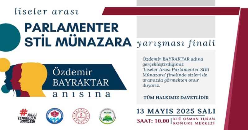 Trabzon’da Liseler Arası Münazara Finali 13 Mayıs’ta Yapılacak