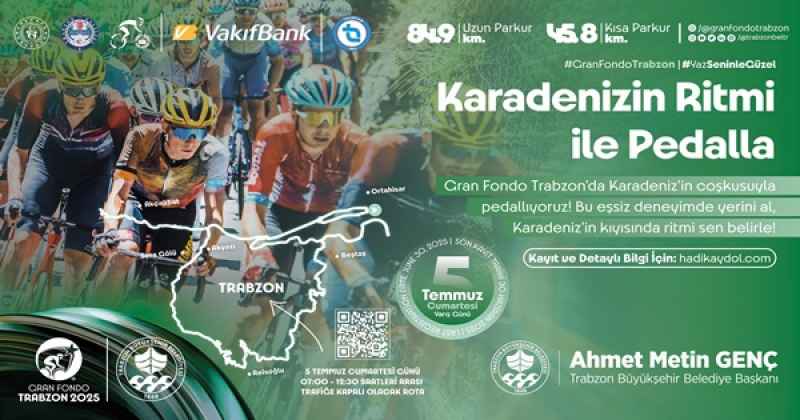 Karadeniz’in Kalbinde Pedal Sesleri Yükseliyor: Gran Fondo Trabzon 2025, 5 Temmuz’da!