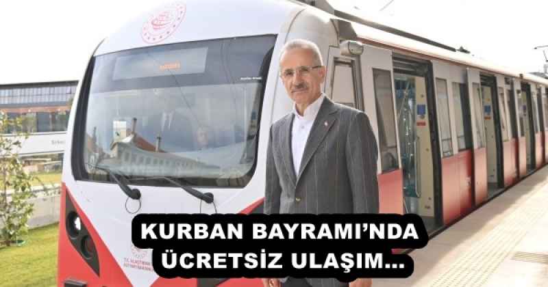 KURBAN BAYRAMI’NDA ÜCRETSİZ ULAŞIM…
