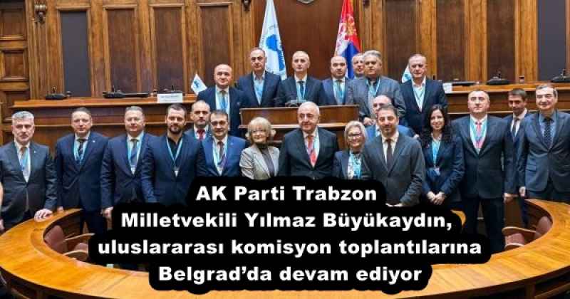AK Parti Trabzon Milletvekili Yılmaz Büyükaydın, uluslararası komisyon toplantılarına Belgrad’da devam ediyor