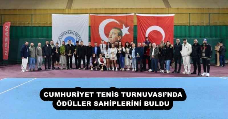 CUMHURİYET TENİS TURNUVASI’NDA ÖDÜLLER SAHİPLERİNİ BULDU