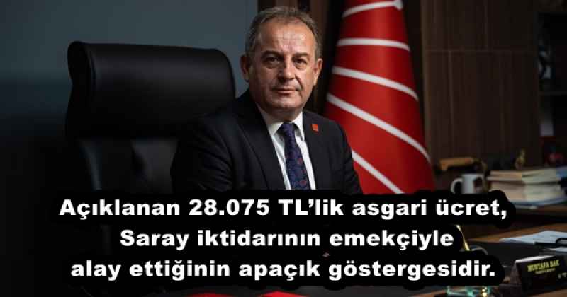 Açıklanan 28.075 TL’lik asgari ücret, Saray iktidarının emekçiyle alay ettiğinin apaçık göstergesidir.