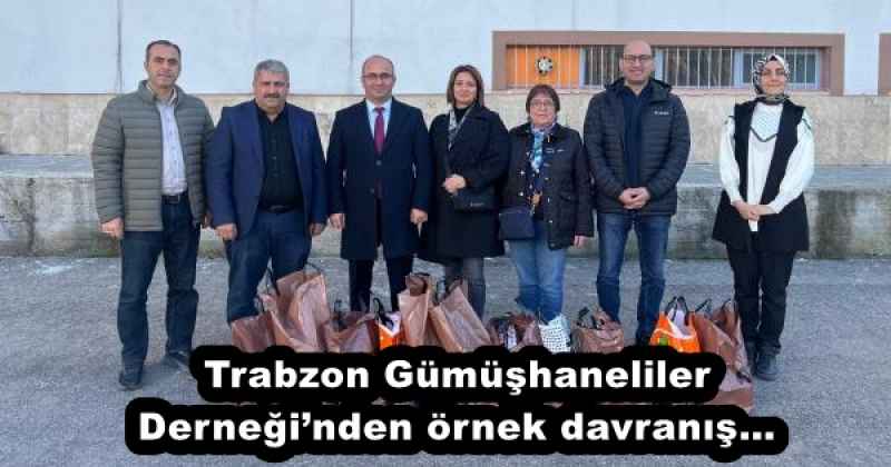 Trabzon Gümüşhaneliler Derneği’nden örnek davranış…