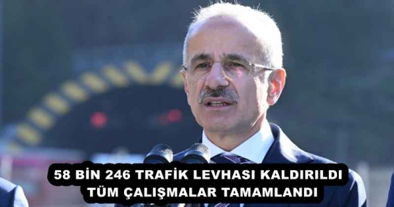 58 BİN 246 TRAFİK LEVHASI KALDIRILDI  TÜM ÇALIŞMALAR TAMAMLANDI