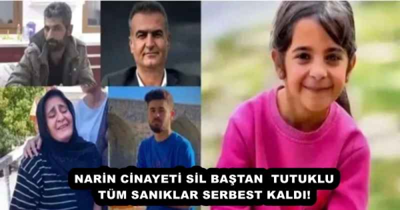 NARİN CİNAYETİ SİL BAŞTAN  TUTUKLU TÜM SANIKLAR SERBEST KALDI!