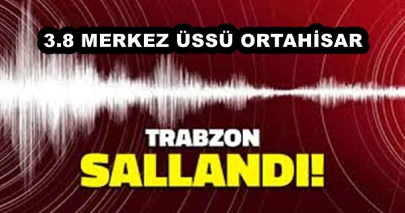 Trabzon sallandı! Korkutan deprem