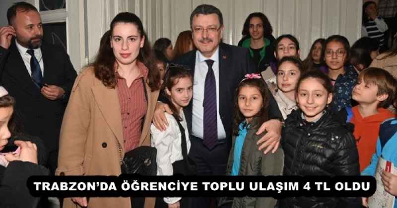 TRABZON’DA ÖĞRENCİYE TOPLU ULAŞIM 4 TL OLDU