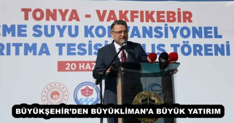 BÜYÜKŞEHİR’DEN BÜYÜKLİMAN’A BÜYÜK YATIRIM 