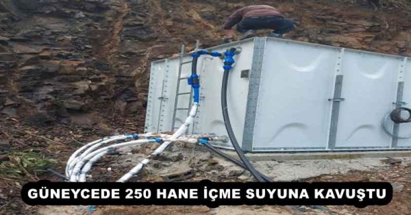 GÜNEYCEDE 250 HANE İÇME SUYUNA KAVUŞTU