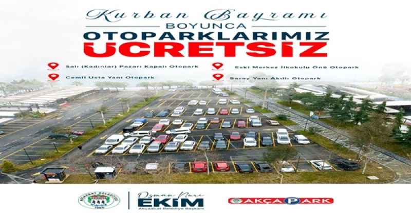 AKÇAABAT’TA BAYRAM BOYUNCA OTOPARKLAR ÜCRETSİZ