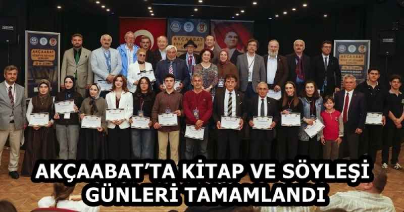 AKÇAABAT’TA KİTAP VE SÖYLEŞİ GÜNLERİ TAMAMLANDI