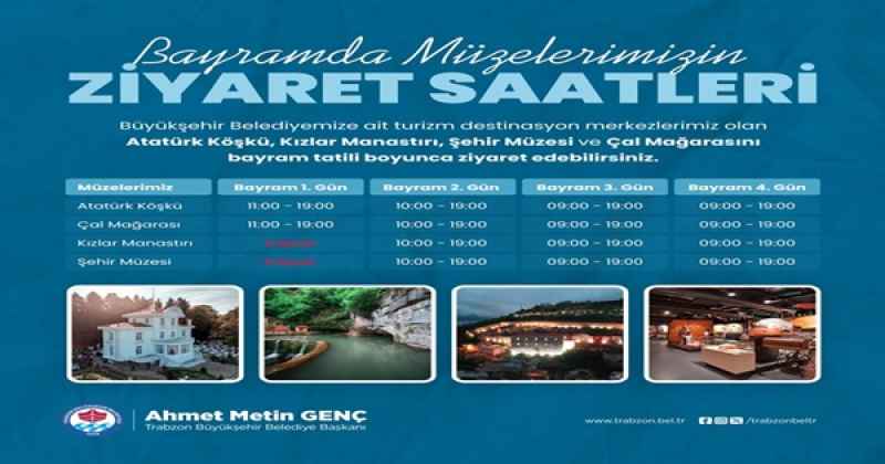 BÜYÜKŞEHİR’İN TURİZM DESTİNASYONLARI BAYRAMDA ZİYARETE AÇIK