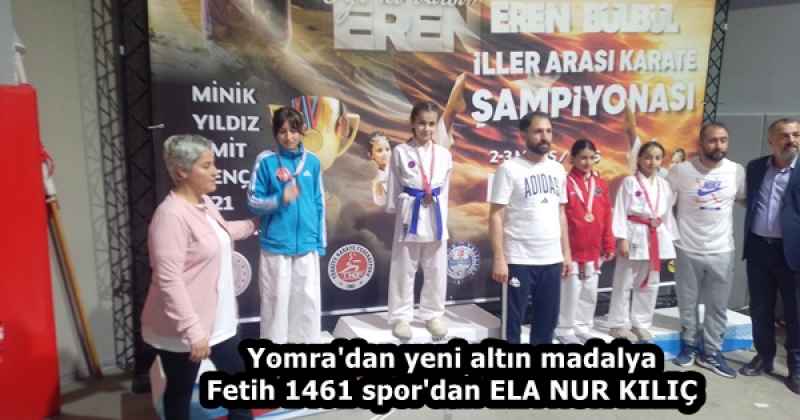 Yomra'dan yeni altın madalya Fetih 1461 spor'dan ELA NUR KILIÇ