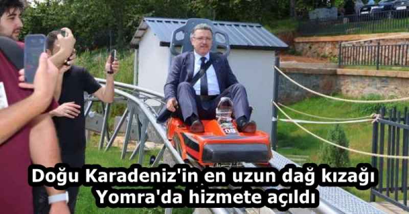Doğu Karadeniz'in en uzun dağ kızağı Yomra'da hizmete açıldı