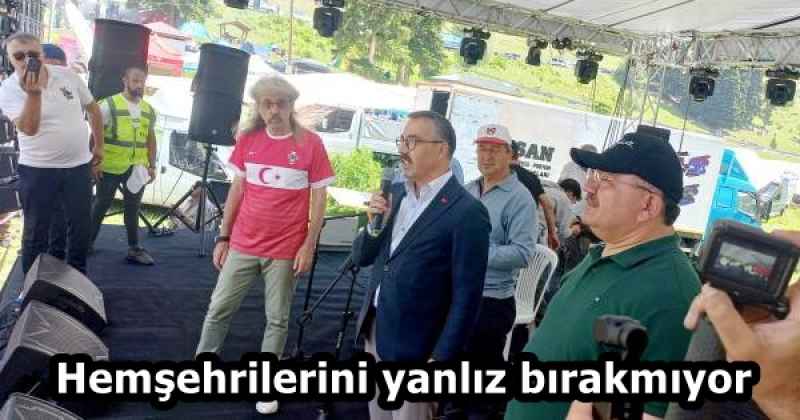 Hemşehrilerini yanlız bırakmıyor