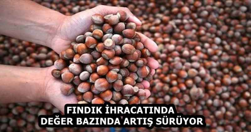 FINDIK İHRACATINDA DEĞER BAZINDA ARTIŞ SÜRÜYOR