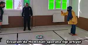 Erzurum'da Hemsball sporuna ilgi artıyor