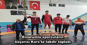 Erzurumlu sporcuların başarısı Kars'ta takdir topladı