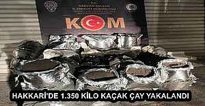 HAKKARİ’DE 1.350 KİLO KAÇAK ÇAY YAKALANDI