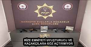 RİZE EMNİYETİ UYUŞTURUCU VE KAÇAKÇILARA GÖZ AÇTIRMIYOR