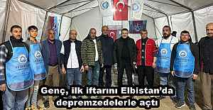 Genç, ilk iftarını Elbistan’da depremzedelerle açtı