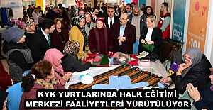 KYK YURTLARINDA HALK EĞİTİMİ MERKEZİ FAALİYETLERİ YÜRÜTÜLÜYOR