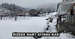 RİZEDE MART AYINDA KAR