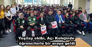 Yeşilay ekibi, Açı Kolejinde öğrencilerle bir araya geldi
