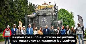 BAŞKAN ZORLUOĞLU ATATÜRK KÖŞKÜ’NÜN RESTORASYONUYLA YAKINDAN İLGİLENİYOR