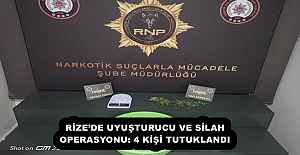 RİZEDE UYUŞTURUCU VE SİLAH OPERASYONU:...