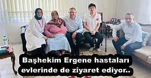Başhekim Ergene hastaları evlerinde de ziyaret ediyor..