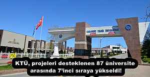 KTÜ, projeleri desteklenen 87 üniversite arasında 7’inci sıraya yükseldi!
