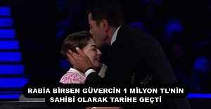 RABİA BİRSEN GÜVERCİN 1 MİLYON TL’NİN SAHİBİ OLARAK TARİHE GEÇTİ 