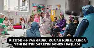 RİZE’DE 4-6 YAŞ GRUBU KUR’AN KURSLARINDA YENİ EĞİTİM ÖĞRETİM DÖNEMİ BAŞLADI 