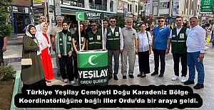 Türkiye Yeşilay Cemiyeti Doğu Karadeniz Bölge Koordinatörlüğüne bağlı iller Ordu’da bir araya geldi.