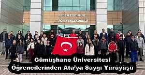 Gümüşhane Üniversitesi Öğrencilerinden Ata’ya Saygı Yürüyüşü