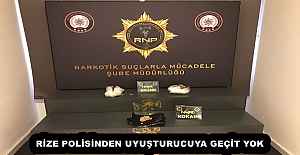 RİZE POLİSİNDEN UYUŞTURUCUYA GEÇİT YOK
