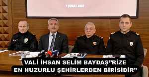 VALİ İHSAN SELİM BAYDAŞ’’RİZE EN HUZURLU ŞEHİRLERDEN BİRİSİDİR’’
