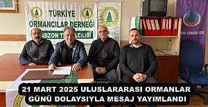 21 MART 2025 ULUSLARARASI ORMANLAR GÜNÜ DOLAYSIYLA MESAJ YAYIMLANDI