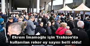 Ekrem İmamoğlu için Trabzon’da kullanılan rekor oy sayısı belli oldu!