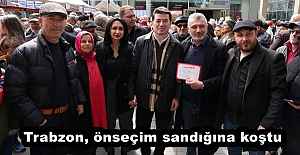 Trabzon, önseçim sandığına koştu