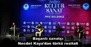 Başarılı sanatçı Necdet Kayadan türkü resitali