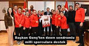 Başkan Genç’ten down sendromlu milli sporculara destek