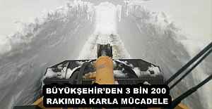 BÜYÜKŞEHİR’DEN 3 BİN 200 RAKIMDA KARLA MÜCADELE