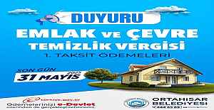 EMLAK VE ÇEVRE TEMİZLİK VERGİLERİ, E-DEVLET ÜZERİNDEN DE ÖDENEBİLİYOR 