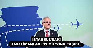 İSTANBUL’DAKİ HAVALİMANLARI 39 MİLYONU TAŞIDI…